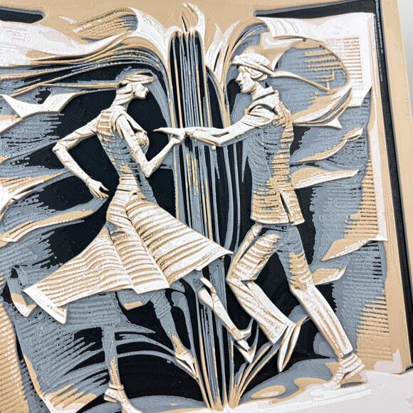 Book Lovers Wall Art, Dancing Couple Book Pages, Literary Home Decor - Picture 8 of 10